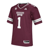 #1 Mississippi State Bulldogs adidas Premier Jersey - Maroon