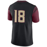 #18 Florida State Seminoles Football Game Jersey – Black