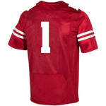 #1 Wisconsin Badgers Under Armour Premier Football Jersey - Red