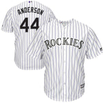 Tyler Anderson Colorado Rockies Majestic Home Cool Base Player Jersey - White