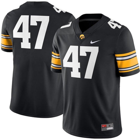 #47 Iowa Hawkeyes Nike Game Jersey - Black