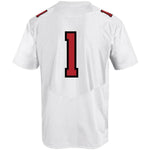 #1 Texas Tech Red Raiders Under Armour Premier Football Jersey - White