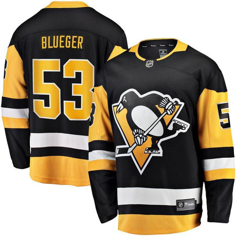 Teddy Blueger Pittsburgh Penguins Fanatics Branded Home Breakaway Player Jersey - Black