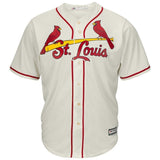 St. Louis Cardinals Majestic Official Cool Base Jersey - Cream