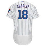 Ben Zobrist Chicago Cubs Majestic Home Flex Base Collection Player Jersey - White
