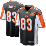 Tyler Boyd Cincinnati Bengals Nike 50th Anniversary Patch Game Jersey - Black