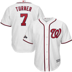 Trea Turner Washington Nationals Majestic 2019 Postseason Official Cool Base Player Jersey - White