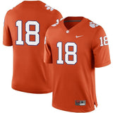 #18 Clemson Tigers Football Game Jersey – Orange