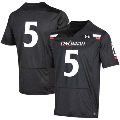 #5 Cincinnati Bearcats Under Armour Premier Football Jersey - Black