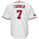 Trea Turner Washington Nationals Majestic 2019 Postseason Official Cool Base Player Jersey - White