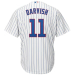 Yu Darvish Chicago Cubs Majestic Official Cool Base Player Jersey – White/Royal