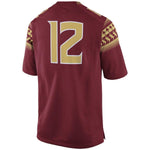 #12 Florida State Seminoles Game Football Jersey - Garnet