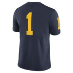 #1 Michigan Wolverines Jordan Brand Football Jersey - Navy