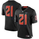 #21 Oklahoma State Cowboys Nike Game Jersey - Black