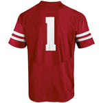 #1 Wisconsin Badgers Under Armour Team Replica Football Jersey - Red