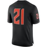 #21 Oklahoma State Cowboys Nike Game Jersey - Black