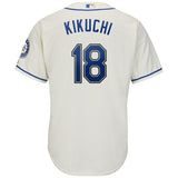 Yusei Kikuchi Seattle Mariners Majestic Official Cool Base Player Jersey – White/Cream