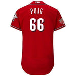 Yasiel Puig Cincinnati Reds Majestic Alternate Collection Flex Base Player Jersey – Scarlet