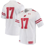 #17 Wisconsin Badgers Under Armour Replica Football Jersey - White