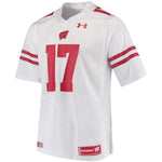 #17 Wisconsin Badgers Under Armour Replica Football Jersey - White