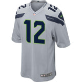 12s Seattle Seahawks Nike Alternate Game Jersey - Gray