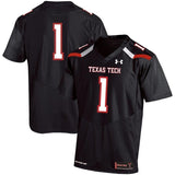 #1 Texas Tech Red Raiders Under Armour Premier Football Jersey - Black