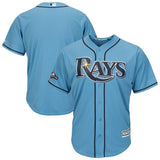 Tampa Bay Rays Majestic 2019 Postseason Cool Base Team Jersey – Light Blue