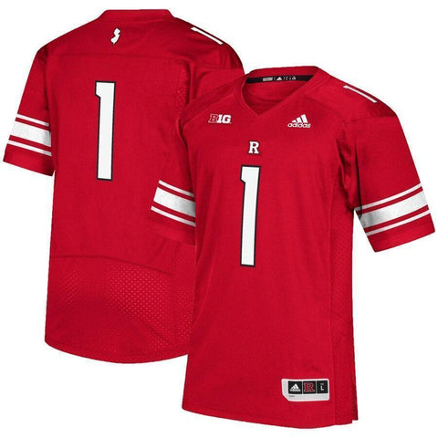 #1 Rutgers Scarlet Knights adidas Premier Jersey - Scarlet