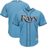 Tampa Bay Rays Majestic Official Cool Base Jersey - Light Blue