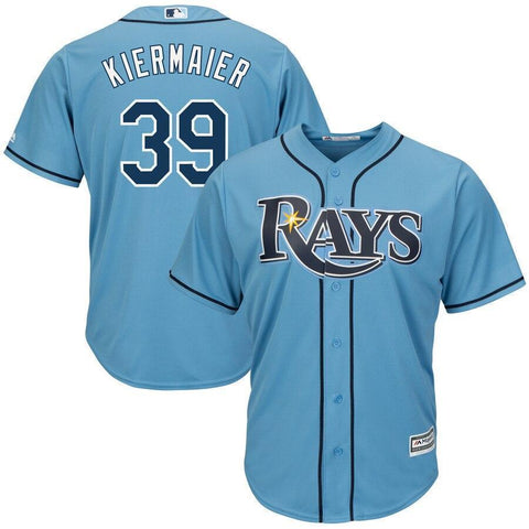 Tampa Bay Rays Majestic Official Cool Base Player Jersey - Columbia Blue