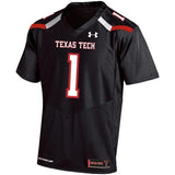 #1 Texas Tech Red Raiders Under Armour Premier Football Jersey - Black