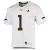 #1 Georgia Tech Yellow Jackets Chase Football Jersey – White