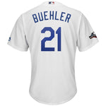 Walker Buehler Los Angeles Dodgers Majestic 2019 Postseason Home Official Cool Base Player Jersey - White