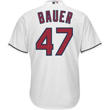 Trevor Bauer Cleveland Indians Majestic Official Cool Base Player Jersey - White