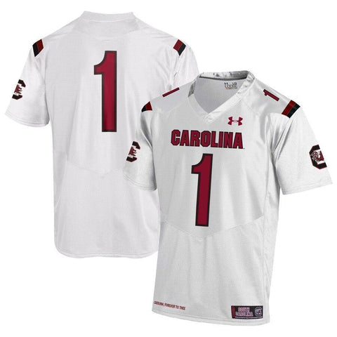 #1 South Carolina Gamecocks Under Armour Replica Football Jersey - White