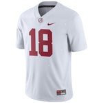 #18 Alabama Crimson Tide Football Game Jersey – White