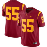 #55 USC Trojans Nike Game Jersey - Cardinal