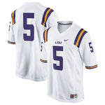 #5 LSU Tigers Nike Game Football Jersey - White