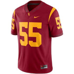 #55 USC Trojans Nike Game Jersey - Cardinal