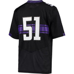 #51 Northwestern Wildcats Under Armour Replica Football Jersey - Black -