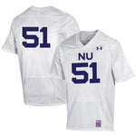 #51 Northwestern Wildcats Under Armour College Football 150th Anniversary Replica Jersey - White