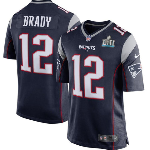 Tom Brady New England Patriots Nike Super Bowl LII Bound Game Jersey - Navy