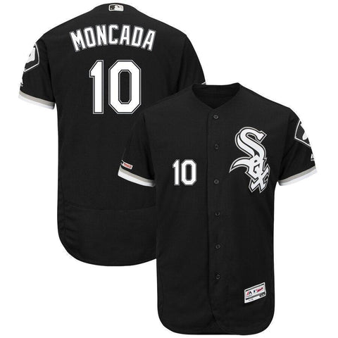 Yoan Moncada Chicago White Sox Majestic Alternate Flex Base Collection Player Jersey – Black/White