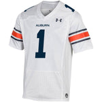 #1 Auburn Tigers Under Armour Premier Football Jersey - White