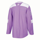 Vegas Golden Knights adidas 2018 Hockey Fights Cancer Blank Practice Jersey - Purple