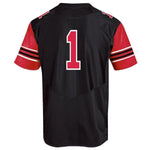 #1 Utah Utes Under Armour Team Replica Football Jersey - Black