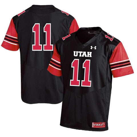 #11 Utah Utes Under Armour Replica Football Jersey - Black