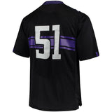 #51 Northwestern Wildcats Under Armour Premier Performance Football Jersey - Black