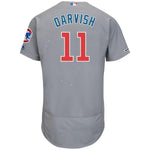 Yu Darvish Chicago Cubs Majestic Road Flex Base Collection Player Jersey – Gray