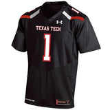 #1 Texas Tech Red Raiders Under Armour Replica Football Jersey - Black